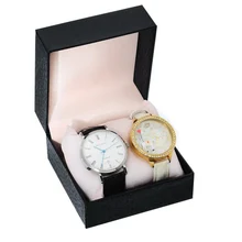 LASPERAL moda duradera Litchi patrón reloj caja de almacenamiento de lujo Vintage joyería soporte de almacenamiento