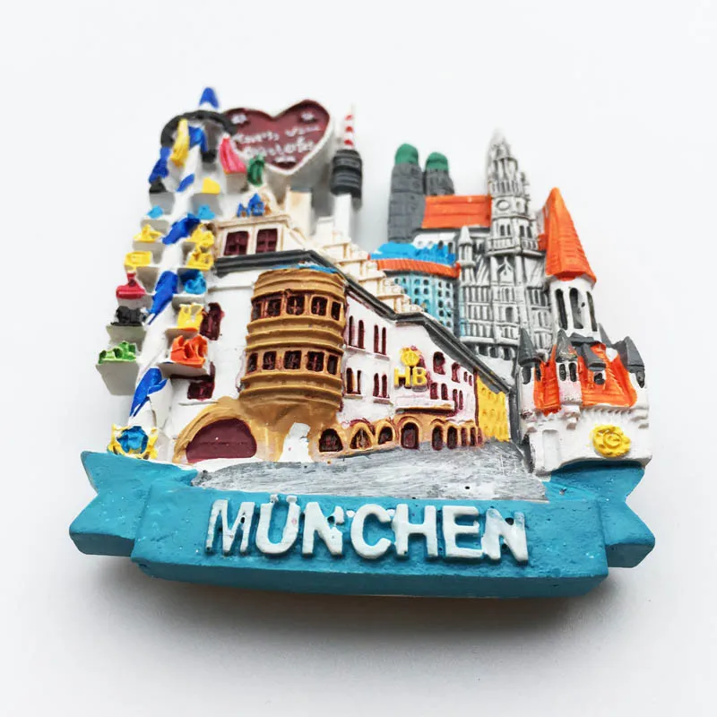 Lychee Life Munich Landmark Street View холодильник магнитная наклейка оригинальный магнит на холодильник Современное кухонное украшение для дома