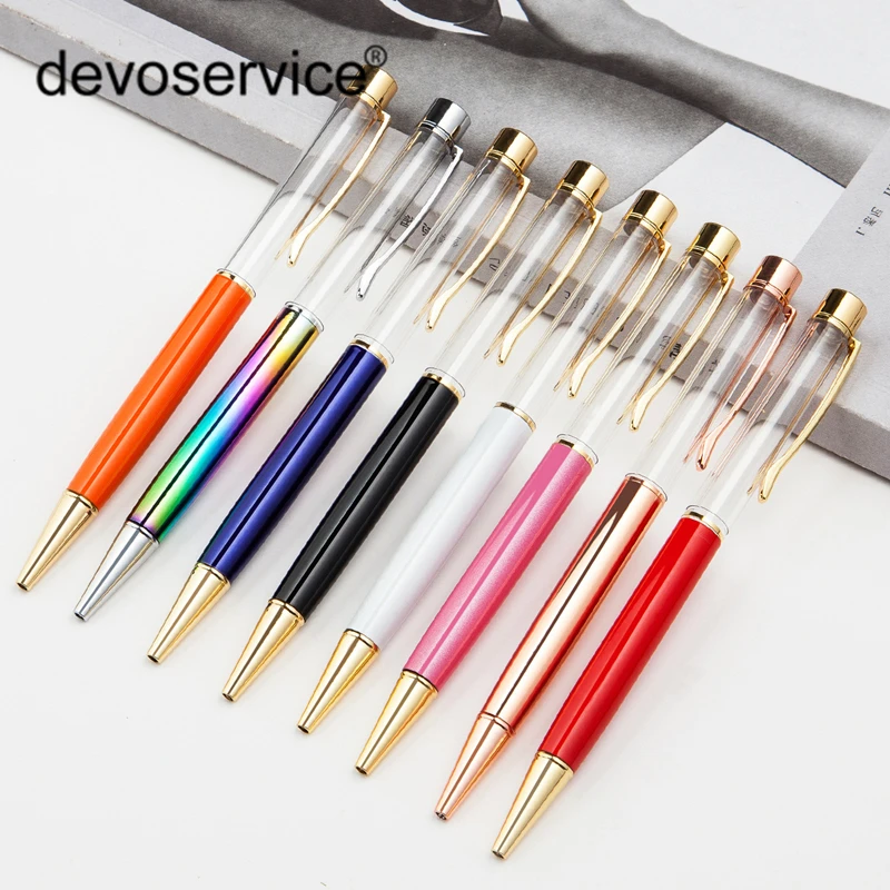 

New DIY Empty Rod Crystal Pen Metal Ball Pen Promotion Advertising Gift Pens Personality Ballpoint Pens for Writing Stationery