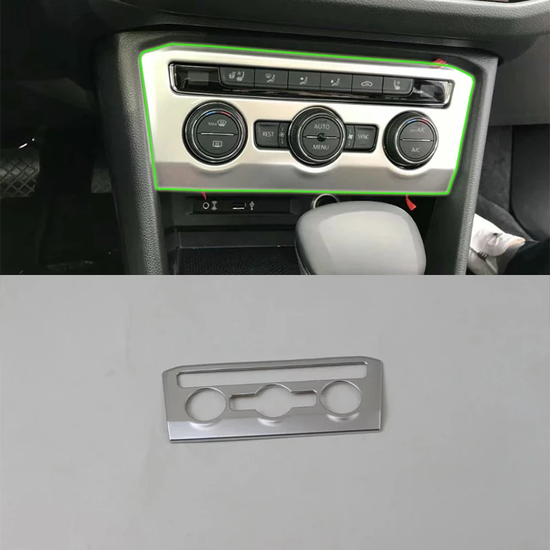 

Car Accessories Interior Decoration ABS Air Condition Adjust Button Frame Cover Trim For Volkswagen Tiguan L 2016 Car Styling
