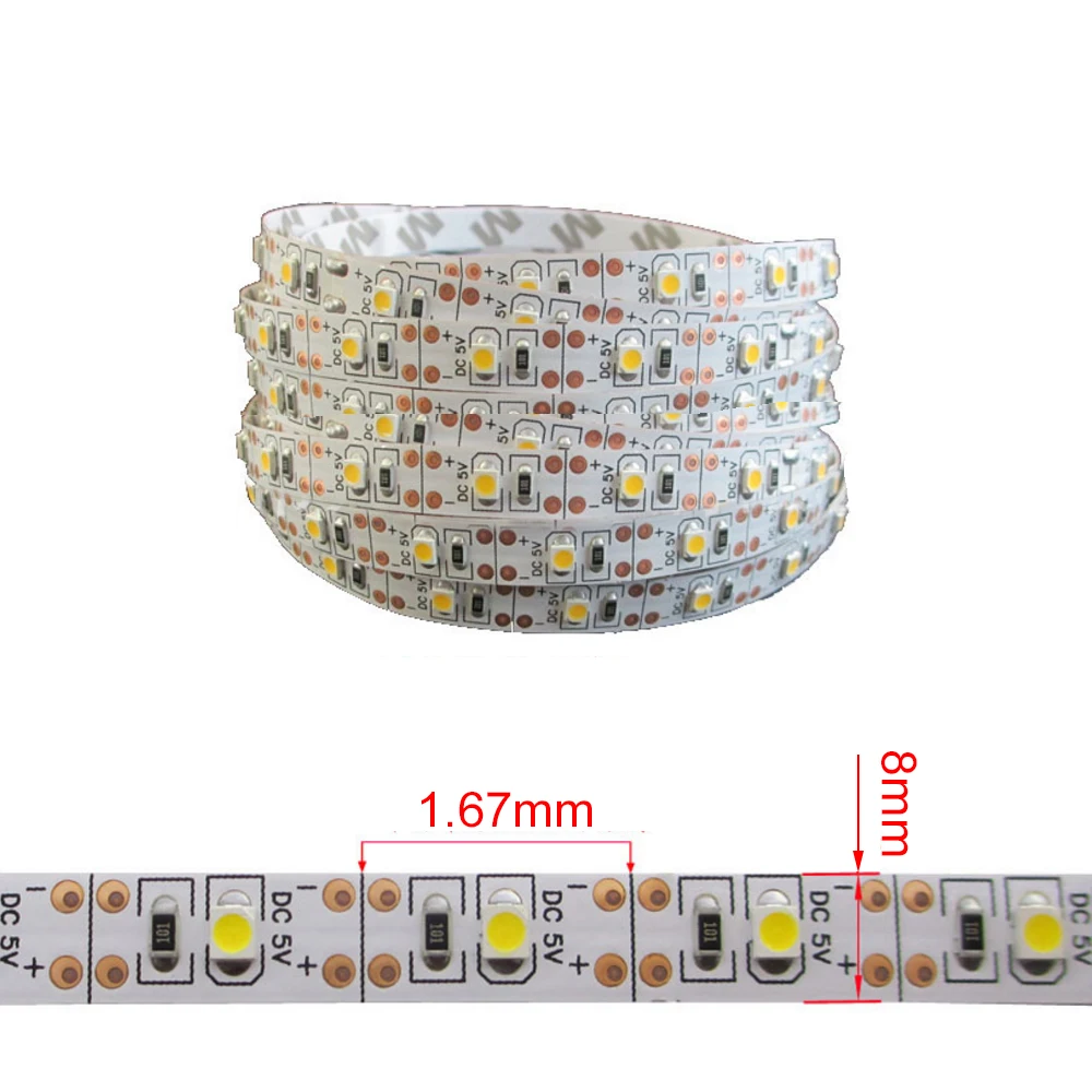 Светодиодная лента 3528 SMD 60 светодиодов/м ip65 водонепроницаемая гибкая