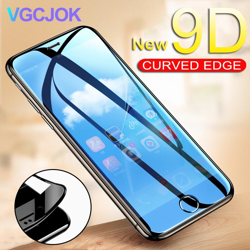 

New 9D Curved Full Cover Tempered Glass on the For iPhone 7 8 Plus 6 6S Screen Protector Film For iPhone 7 8 6 S Plus Glass Case