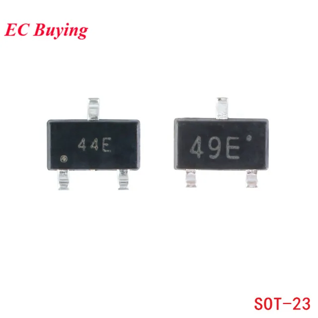 10Pcs 44E 49E Hall Effect Sensor Switch SMD Hall Element SS49E AH49E
