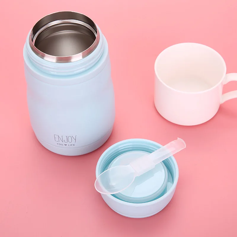 

400ml Stainless Steel Thermos Bottle Food Container Braised Beaker Thermal Stew Pot Insulation Soup Thermoses