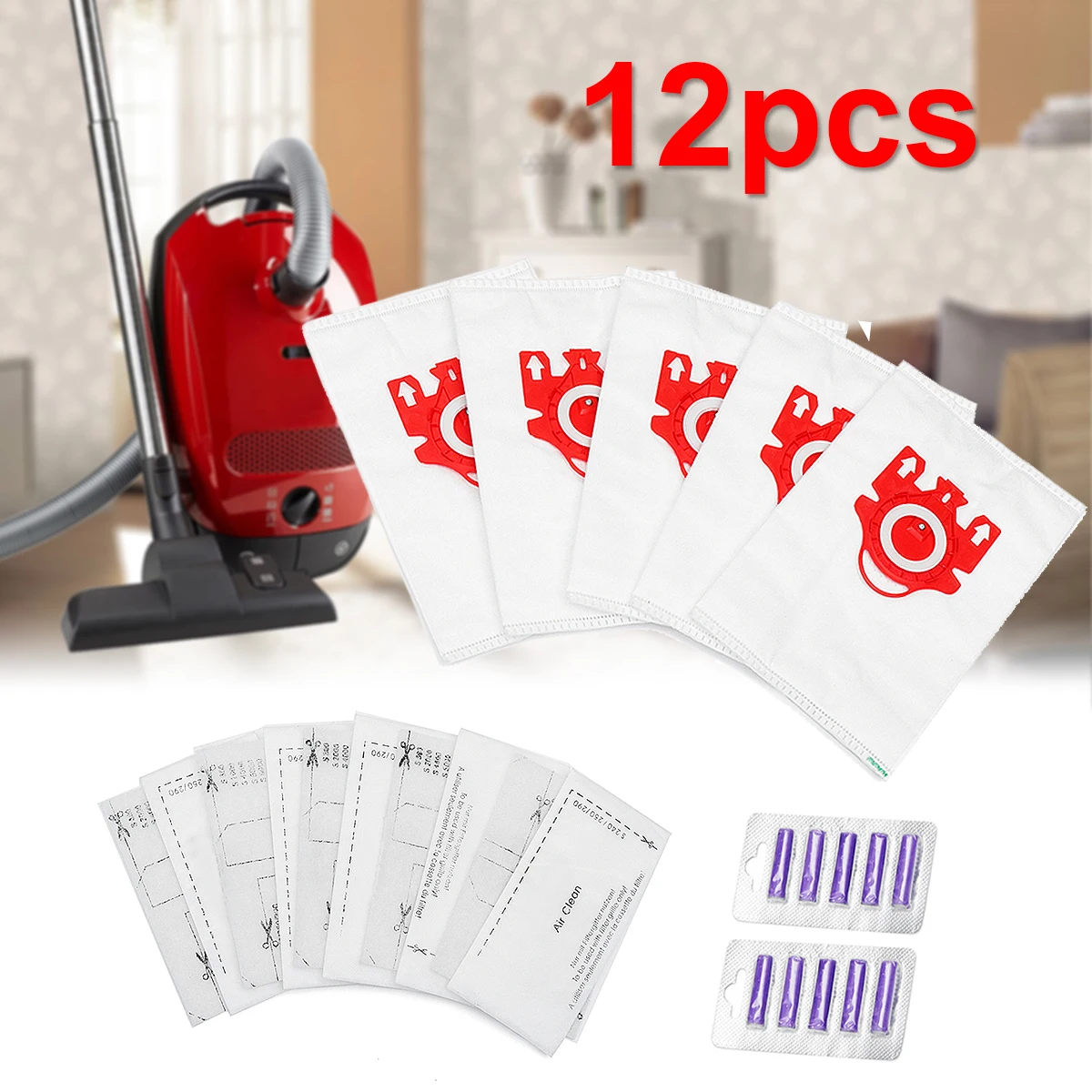 

15 Vacuum Cleaner Bags for Miele Compact C1 C2 Series FJM Type Fresheners Filters Fresheners Set Duster Parts Household Cleaning