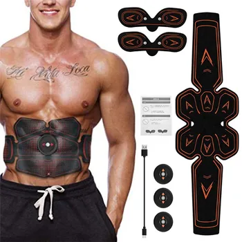 

Body Building USB Portable Training Slimming Massager Exerciser Set Smart Abdominal Muscle Stimulator Fitness Machine Equipment