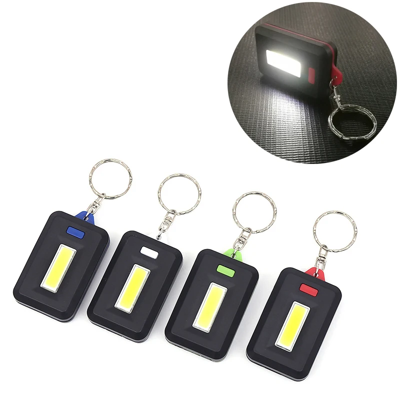 

Mini LED Flashlight Keychain Lantern Portable Key Ring Lamp Powerful Tactical 3 Modes Emergency Camping Backpack COB Light