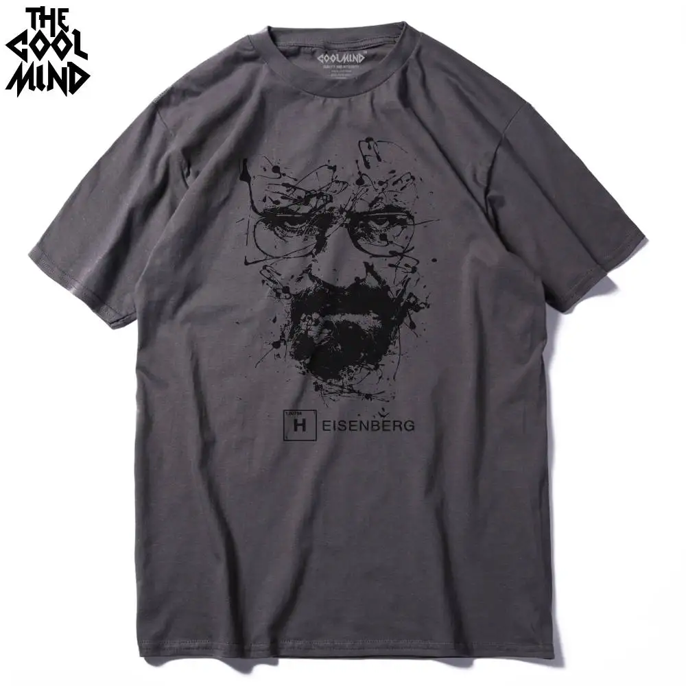 Top Quality Cotton heisenberg funny men t shirt casual short sleeve breaking bad print mens T-shirt Fashion cool T shirt for men 1 High quality cotton t shirt casual short sleeved men