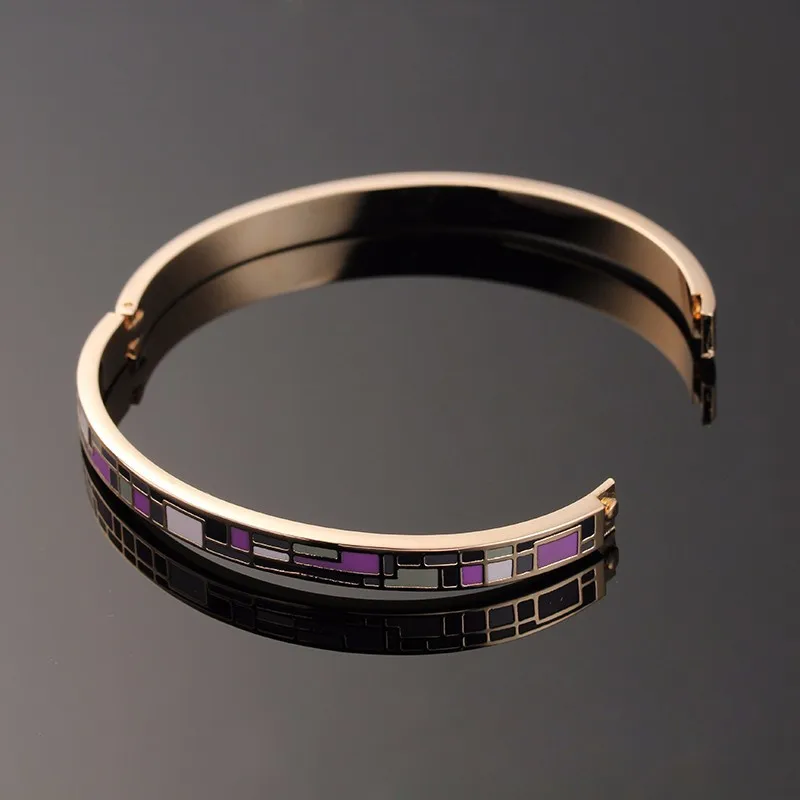Женский браслет R & X из нержавеющей стали 6 мм|steel bangle|enamel banglestainless steel bangle |
