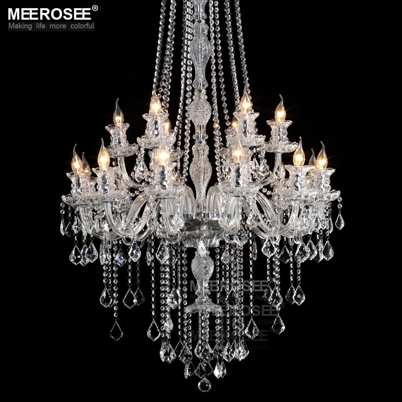 Contemporary Clear Crystal chandelier lights Galaxy Long Cristal suspension lamp Glass lighting fixture 100% Guaranteed lustre images - 6