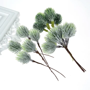 

6pcs Mini Artificial Pine Needles Flower for Wedding Christmas Decoration DIY Craft Wreath Gift Christmas Decor Fake Flowers