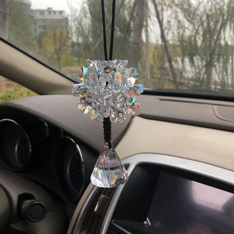 Роскошный хрустальный автомобиль кулон Висячие украшения интерьер автомобильные аксессуары Стайлинг украшение автомобиля