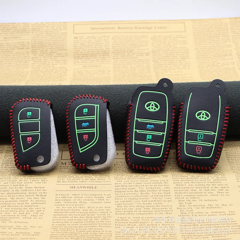 

Hand-sewn leather keypack for automobiles Key case FOR TOYOTA LAND CRUISER PRADO CAMRY PRIUS YARiS COROLLA And so on.
