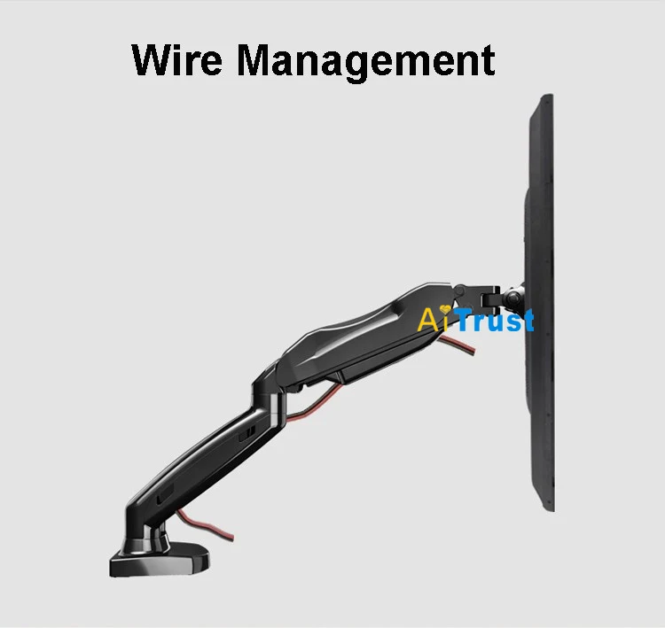 NB F160 Настольный 17-27 дюймовый ЖК-светодиодный двойной держатель для монитора, газовая пружина, полное движение, алюминиевое вращение, крепление для ТВ, загрузка 2-6,5 кг