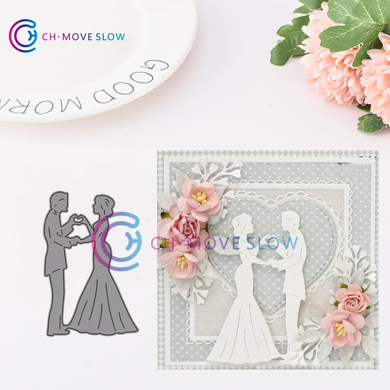 

2019 New Arrival CH Dating men and women Stitched Metal Cutting Die DIY Scrapbooking Craft Embossing Making Stencil Template