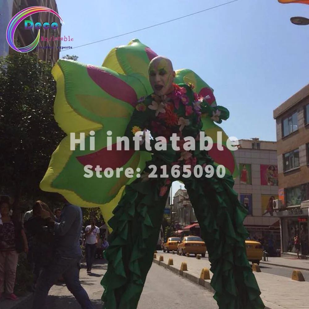 

2m festival parada costume dance inflatable flower costume