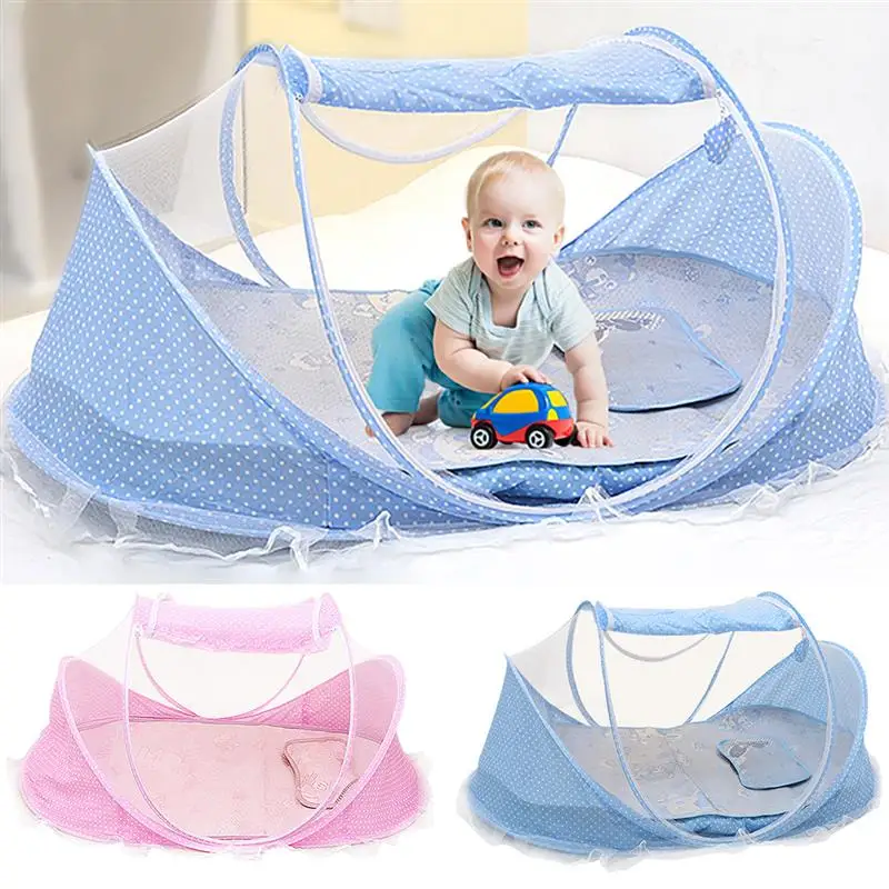 baby sleeping mat with mosquito net