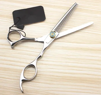 

Top grade professional 6 inch Japan 440c 9cr13 gem shears thinning barber hair scissors set hairdressing scissors Free shipping