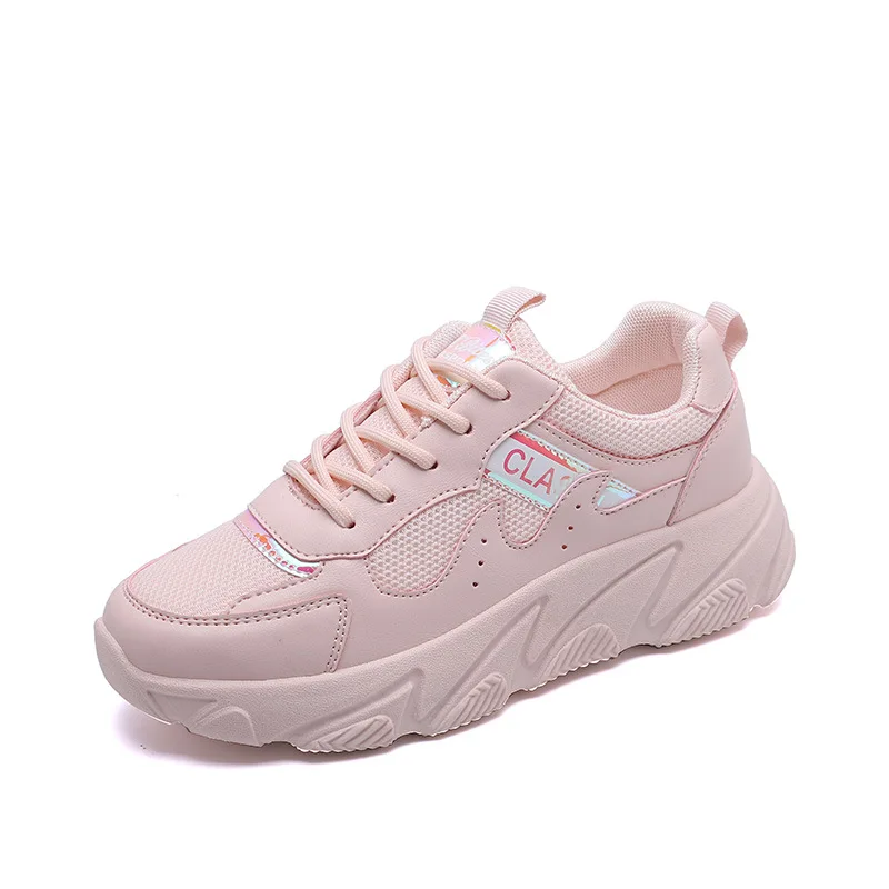 

Autumn Chunky Sneakers Women Sneakers 2019 Leather Platform White Sneakers Casual Shoes Woman Trainers basket chaussures femme