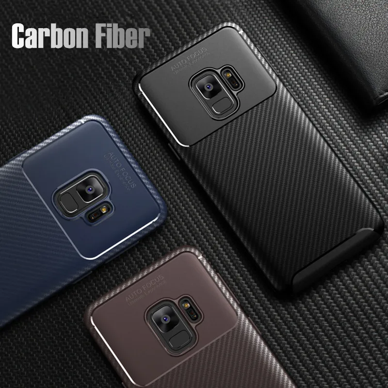 Модный чехол из углеродного волокна для samsung galaxy S10 s9 plus note 9 s10e A10 A30 M10 M20 мягкий