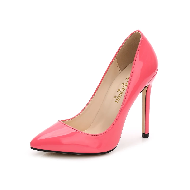 Размеры 35-46, 7 цветов! г. Новые весенние женские повседневные туфли-лодочки обувь на очень высоком каблуке Женская Мягкая модельная обувь - Цвет: Розово-красный