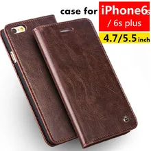 Чехол для iphone 6 и 6s, роскошный Ультратонкий флип-чехол из натуральной кожи для iphone 6 6s plus, чехол для iphone 6s, 4,7/5,5 дюймов