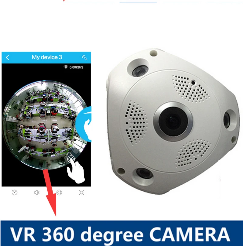 360 Degree Panorama Camera 1.3MP HD Wireless VR IP Camera CCTV Remote