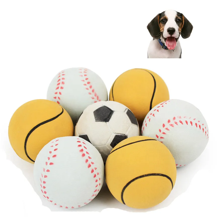 

lovely pet New 1 Pc Rubber Ball Training Interactive Dog Toy Ball Dog Toy drop shipping 70721