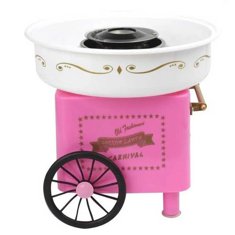 Мини Сладкая автоматическая машина для производства конфет машина дома Diy хлопок конфеты машина сахар - Color: pink EU