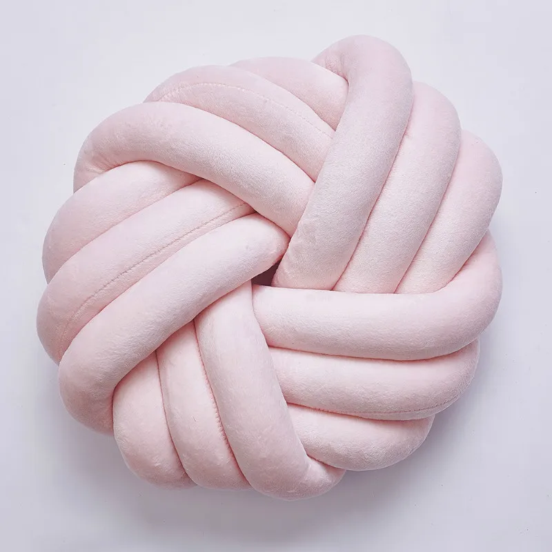 Ins 3D узел шары подушка ручной работы креативная Подушка скандинавские тканые кашемировые диванные подушки декоративные цветы плюшевые подушки в форме игрушек