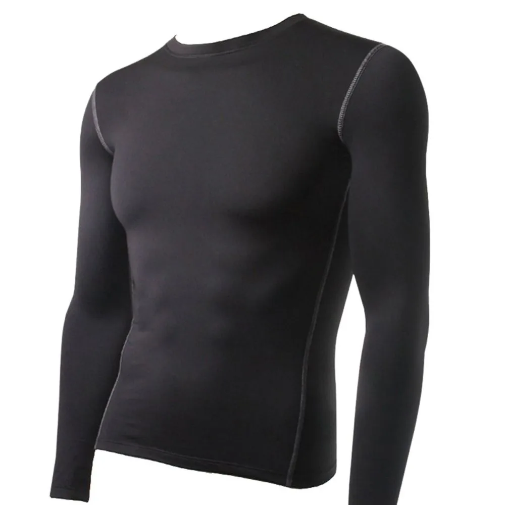 

Winter and cashmere PRO men's tight-fitting sports and fitness long-sleeved T-shirt long-sleeved shirt