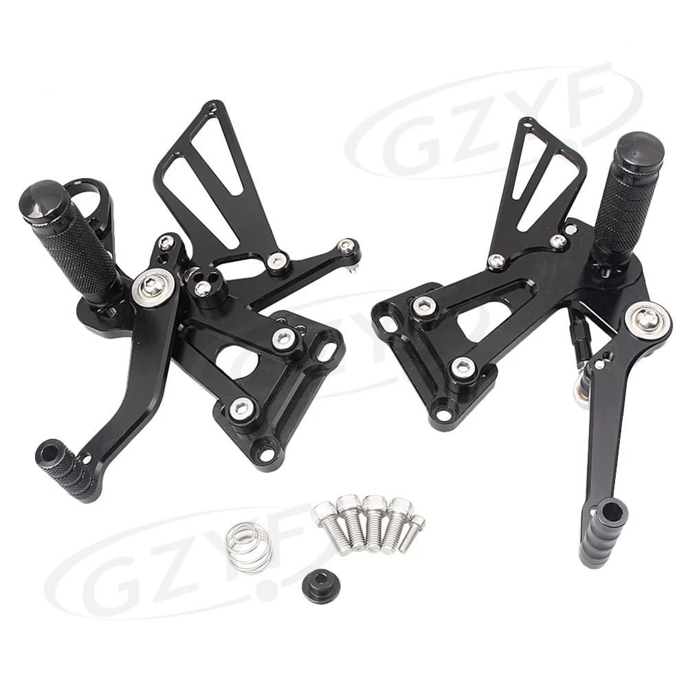 GZYF CNC Adjustable Motorcycle Rearset Rear Set Footpegs Foot Rest Peg For BMW S1000RR 2009 2010