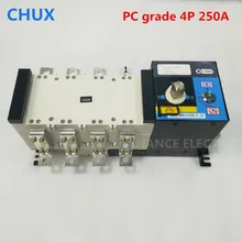 ATS 4P 3P Dual power automatic switch PC grade 250A 220V/ 230V/380V/440V 4 pole 3 phase automatic transfer switch ats ATS 4P 3P Dual power automatic switch PC grade 250A 220V/ 230V/380V/440V 4 pole 3 phase automatic transfer switch ats