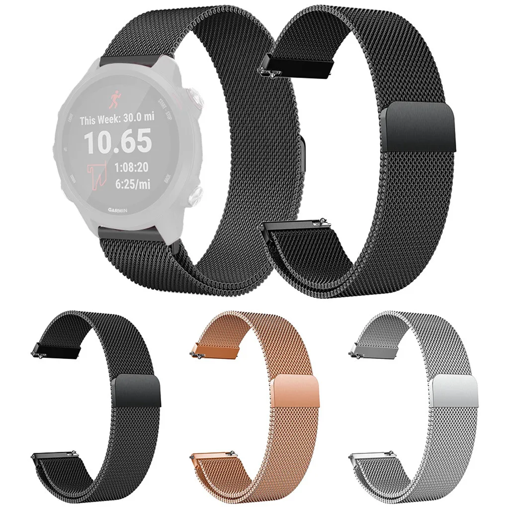 

Milanese Magnetic Loop Stainless Steel Replacement Watch Band Strap Bracelet For Garmin Forerunner 245/245M Watch