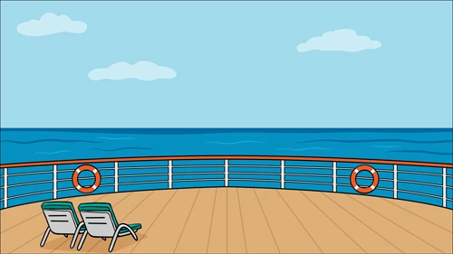 huayi cruises photography cartoon backdrop blue sea background