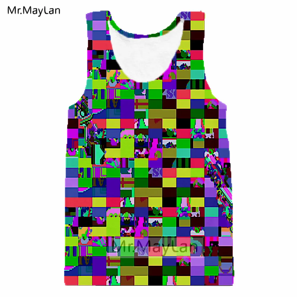 

Vaporwave Style Hypnotize Printed 3D Streetwear Tank Tops Men Summer Hip Hop Beach Vest Boy Modis 2019 New Man Clothes Oversized