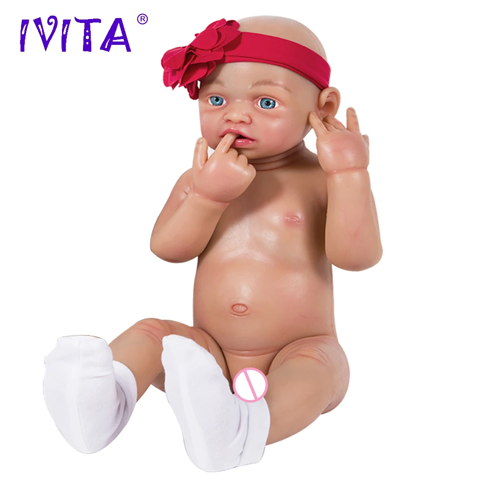 Ivita 56 см кремния детские куклы новорожденный Кукла Reborn силиконовые куклы ребенка внутренняя из нержавеющей стали Скелет подвижные куклы