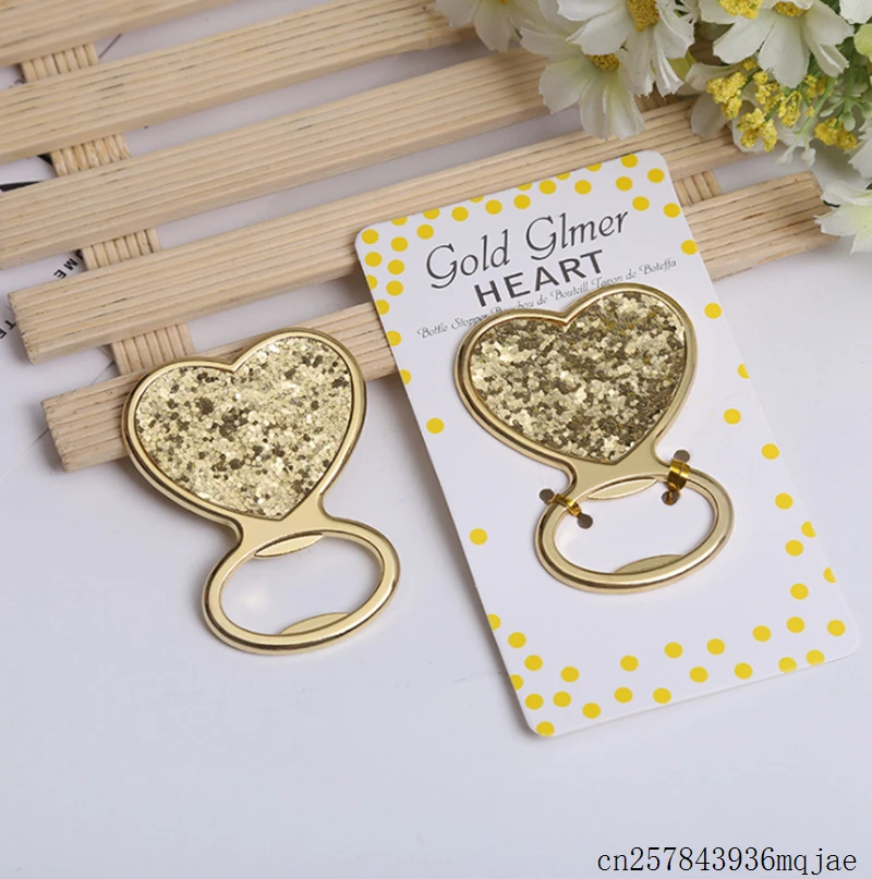 

100 шт. открывалки для бутылок в форме сердца с биркой