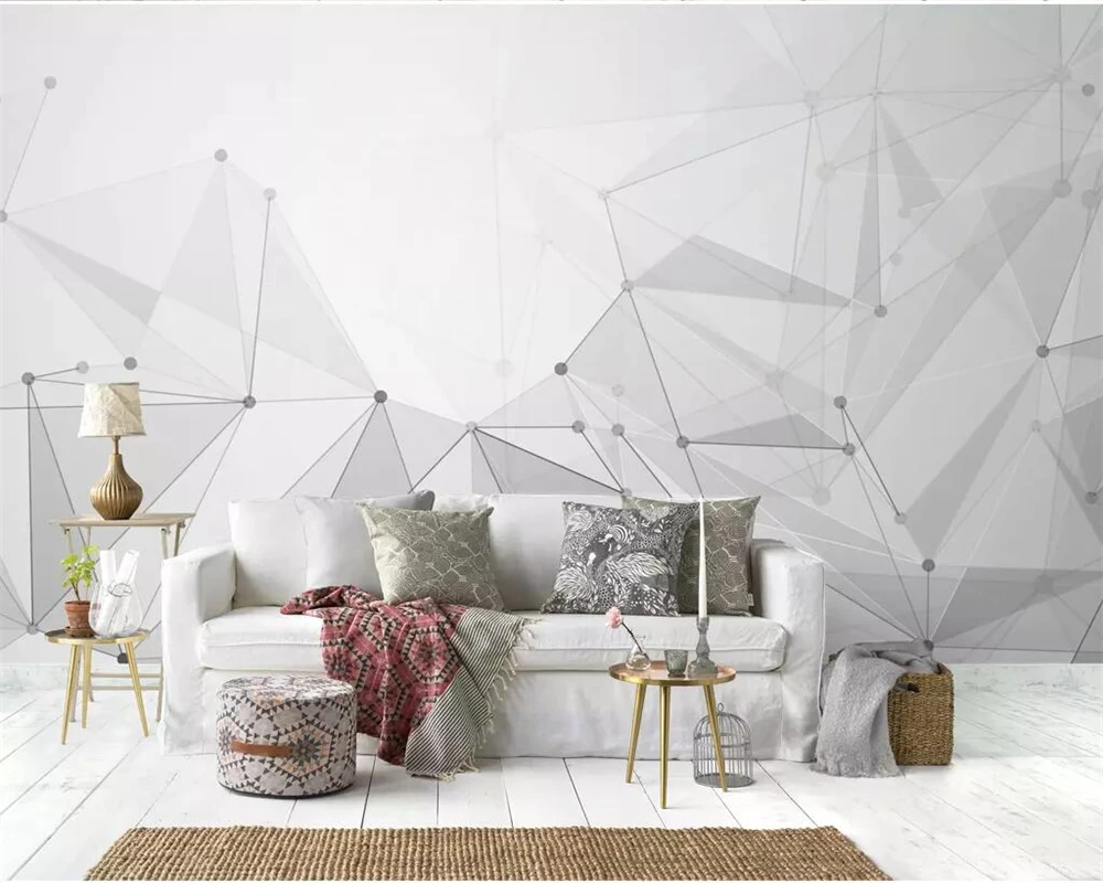 

beibehang Custom wallpaper 3d stereo photo mural Nordic high-end atmospheric marble gold texture geometric background wall paper