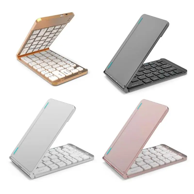 

F88 Aluminium Alloy Folding Mini Bluetooth Keyboard USB Keyboard Foldable Wireless Keypad for IOS Android Windows Tablet PC