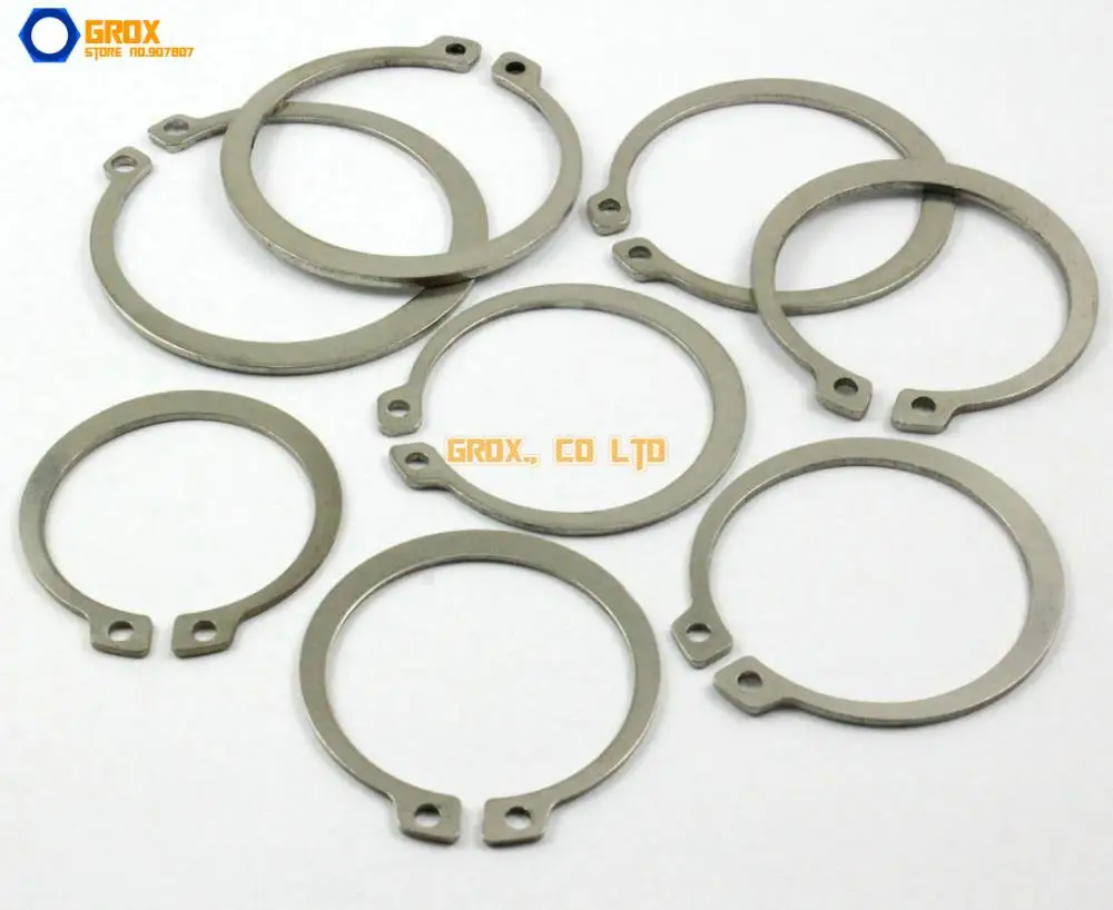 10 Pieces 52mm 304 Stainless Steel External Circlip Snap Retaining Ring 