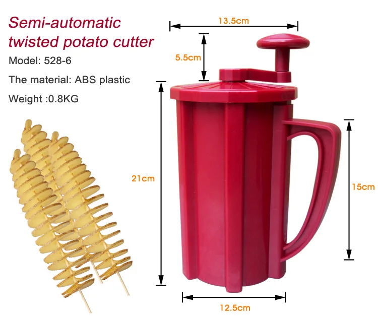 Ручной спиральный резак для картофеля, кухонный инструмент для резки картофеля, АБС-пластик+ лезвие из нержавеющей стали