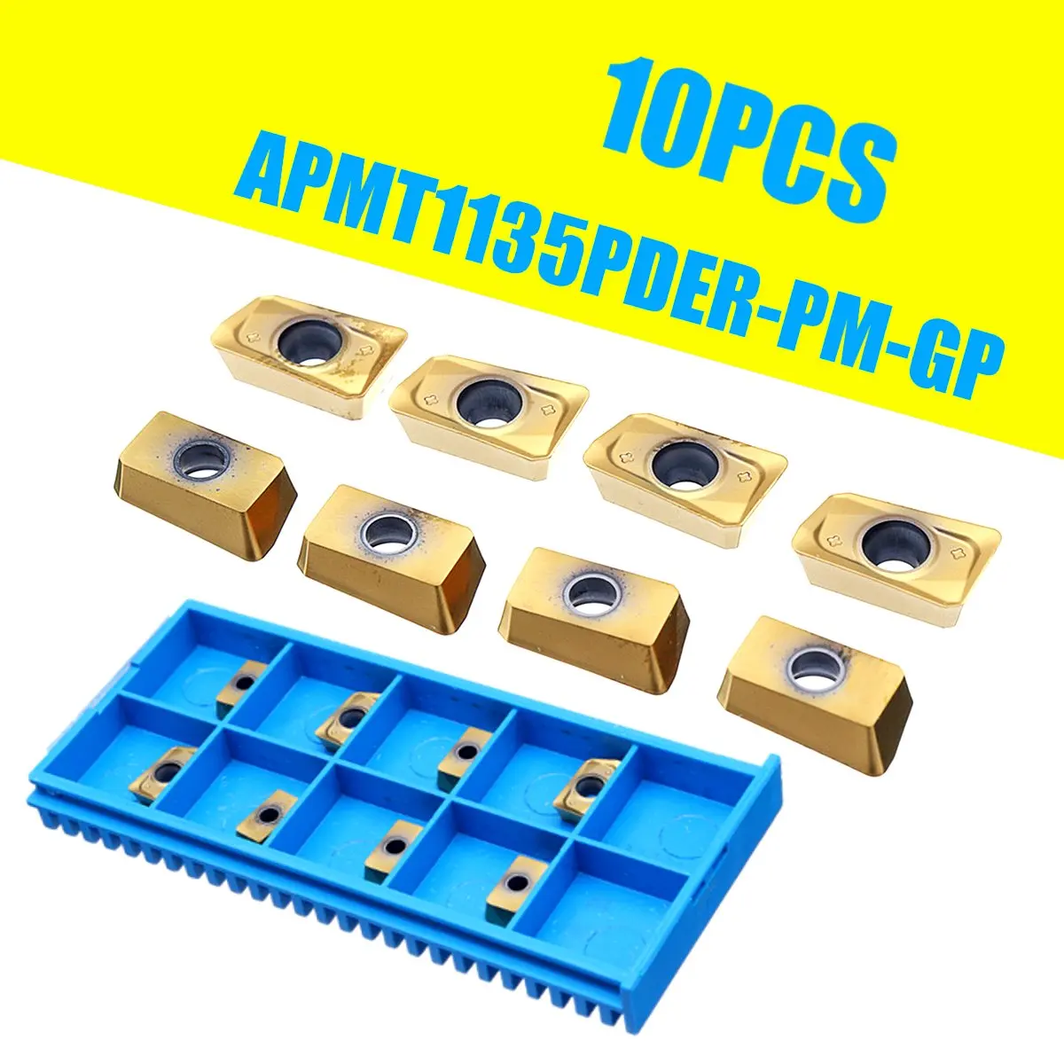 

10pcs APMT1135PDER-PM-GP CVD Carbide Insert Face Mill Cutter Turning Tool Finish Machining Carbide Turning Tools