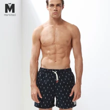 Мужские пляжные шорты из полиэстера, летние пляжные шорты для серфинга, быстросохнущие мужские шорты с подкладкой, шорты размера плюс