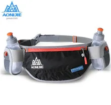 AONIJIE Running Waist Bag Hydration Belt Bottle Phone Holder Waterproof Jogging Fanny Waist Pack with Two Water Bottle 170ml