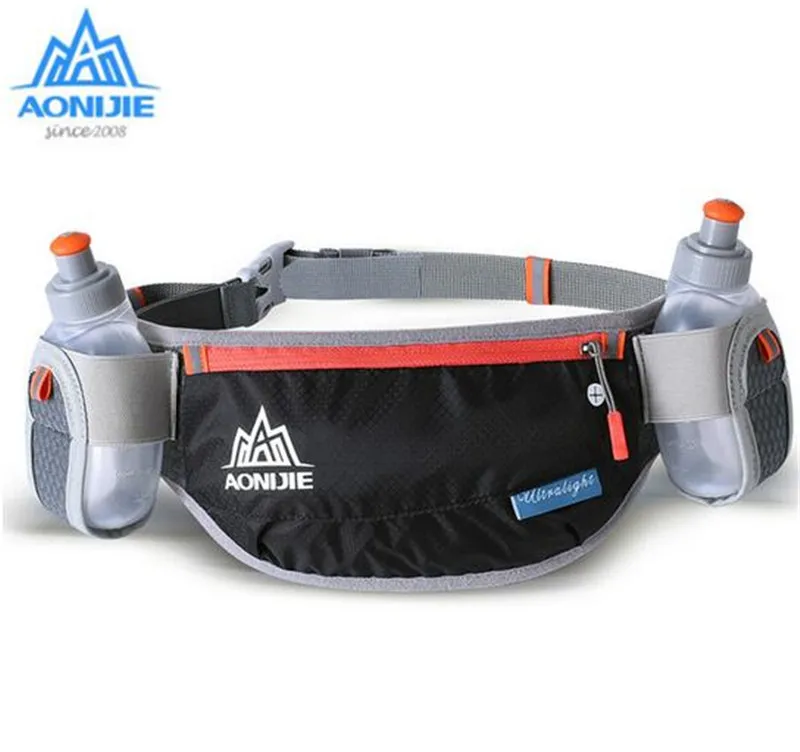 Bolsa da Cintura Cinto de Hidratação Suporte do Telefone à Prova Cintura com Dois Aonijie Correndo Garrafa Dwaterproof Água Jogging Fanny Pacote 170ml