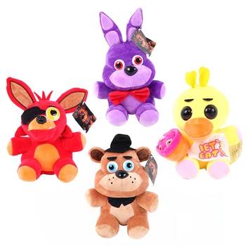 

15cm Anime Fnaf World Freddy Fazbear Bear Foxy Bonnie Chica Stuffed Toys Kids Toys 1pcs New Five Nights At Freddy Plush Toy