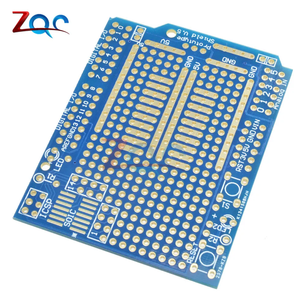 Prototype PCB Board For Arduino UNO R3 Shield Board FR-4 Fiber 2mm 2.54mm Pitch DIY