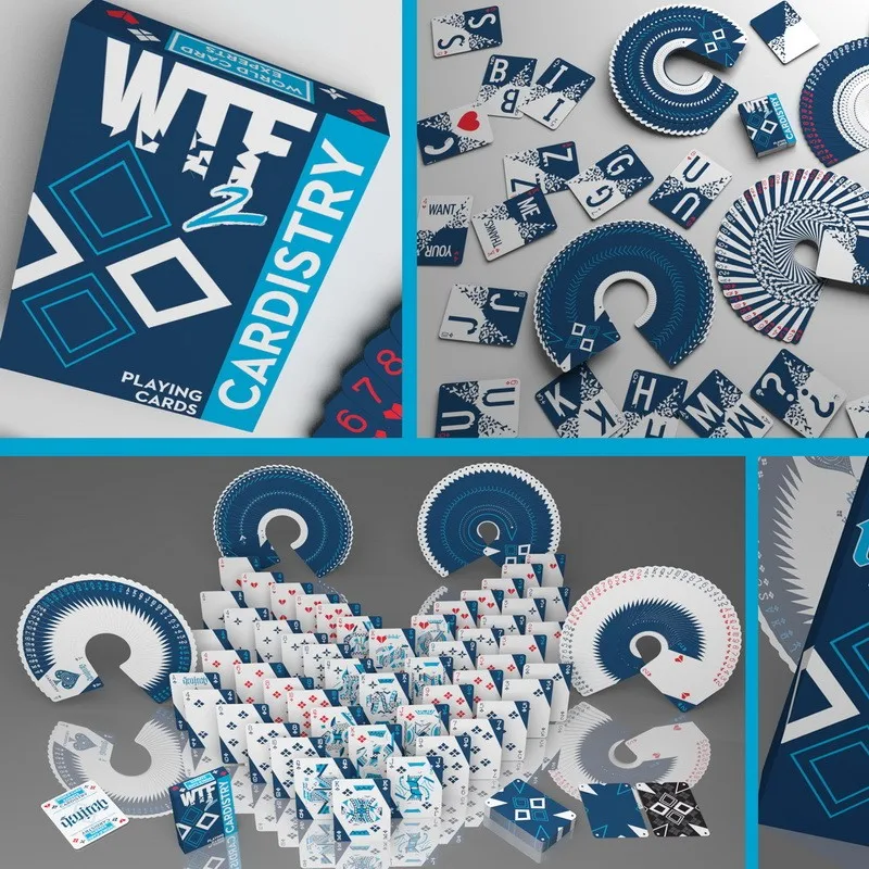 Koop 1 Deck WTF Cardistry 2 V2 Spelling Deck Speelkaarten Poker Size Dek USPCC Custom Limited Edition Nieuwe Magic Props