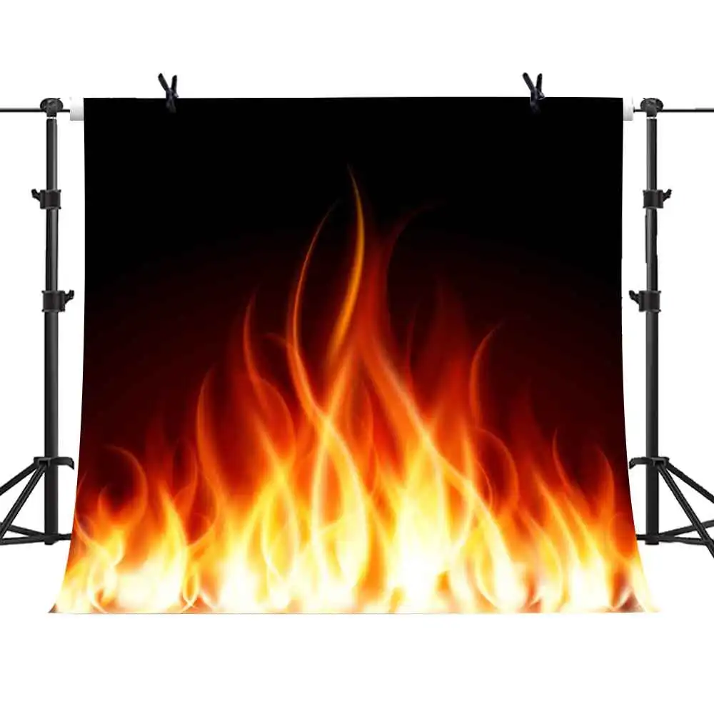 MTMETY Fire Bonfire фон чистый образец черный камин зимний семейный виниловый студийный